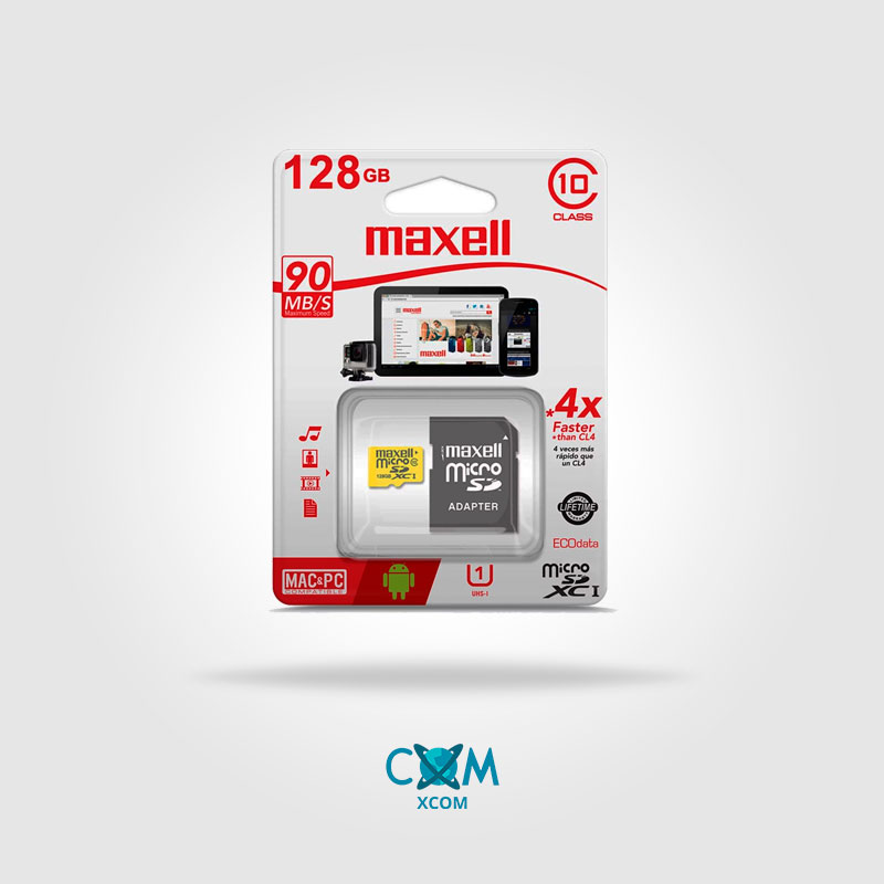 Memoria micro sd 128gb con adaptador clas 10 4k