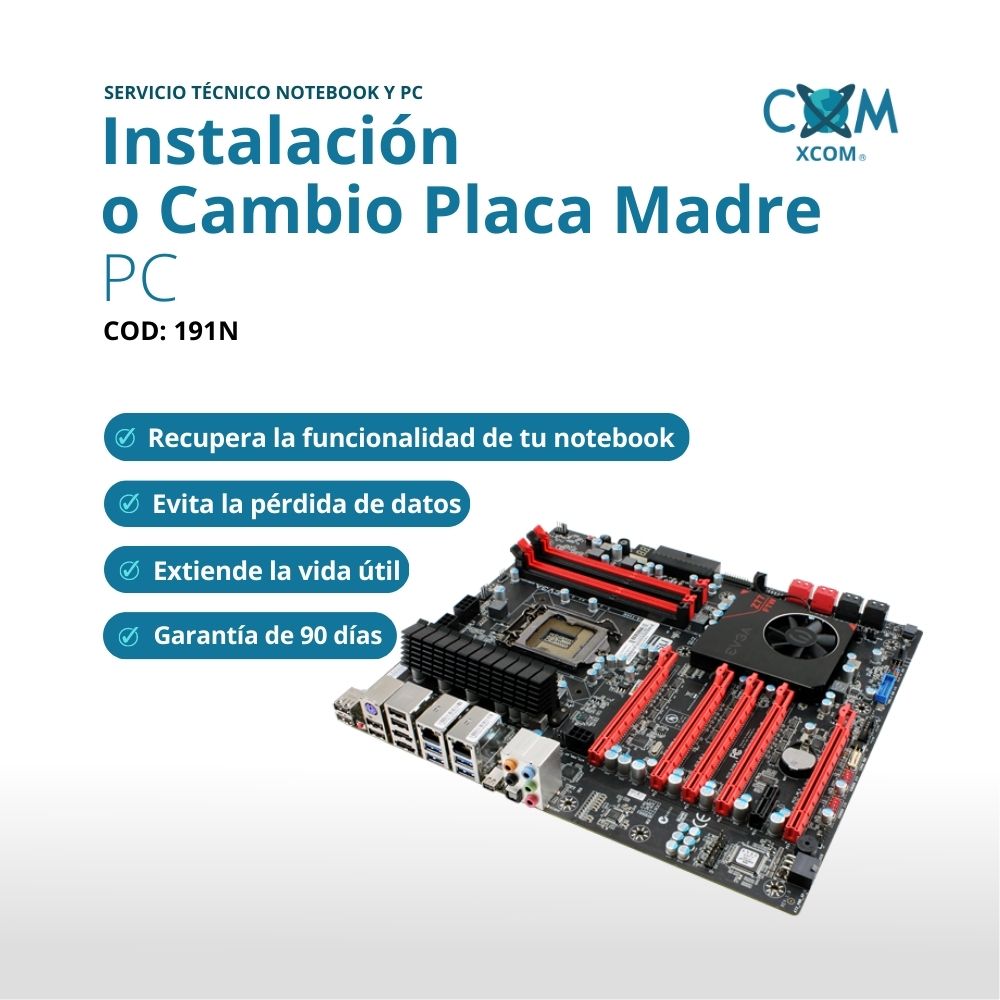 Servicio de instalacion o cambio placa madre pc