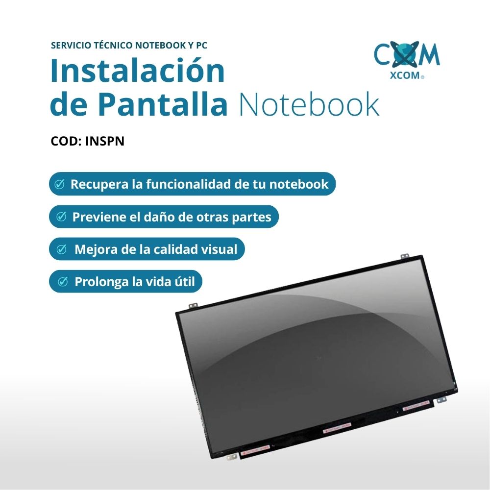 Servicio de instalacion pantalla notebook