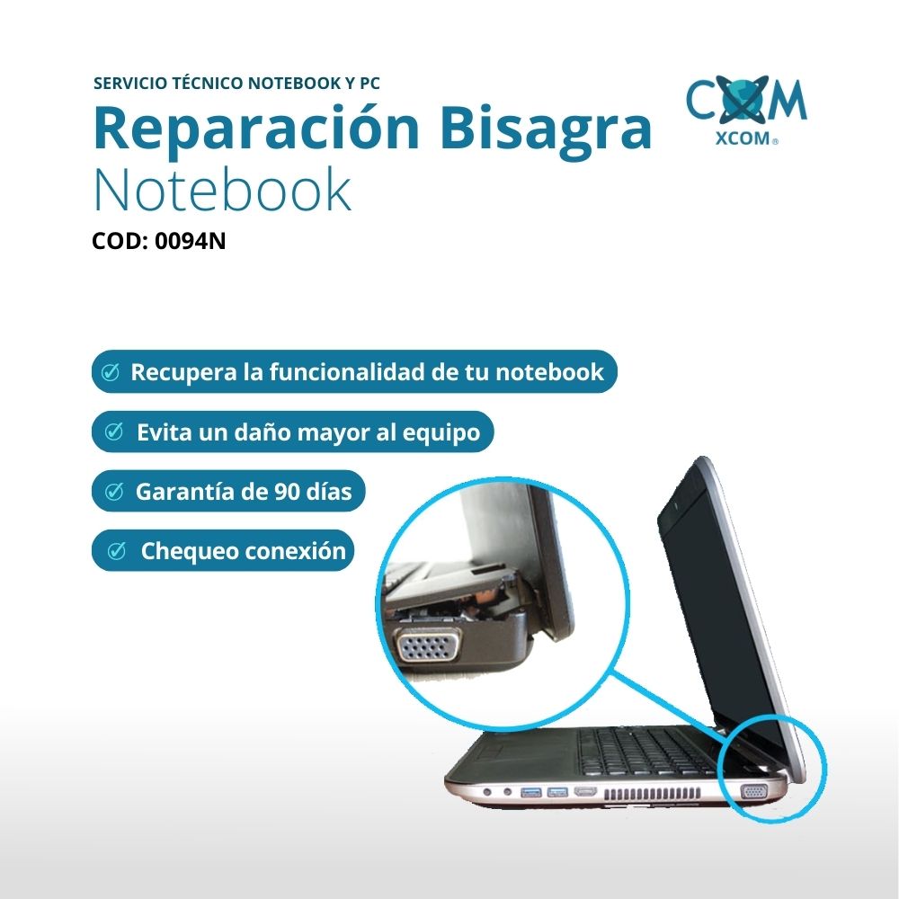 Servicio de reparacion 1 bisagra notebook