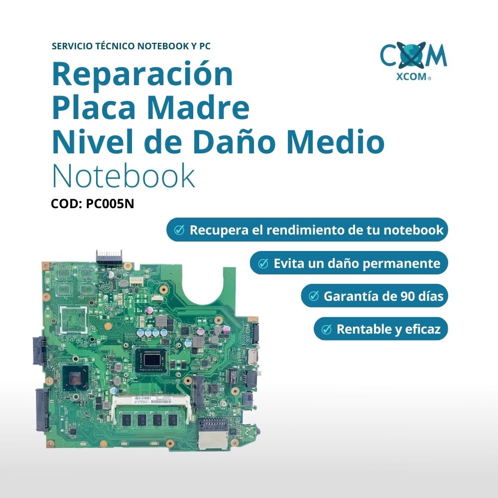 Servicio de reparacion de placa madre notebook especializado nv de daño medio