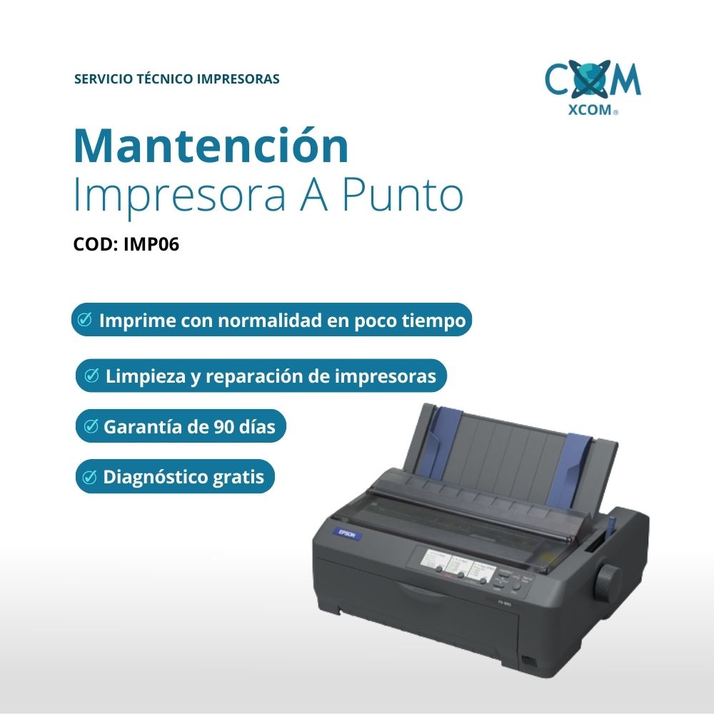 Servicio de mantencion impresora a punto