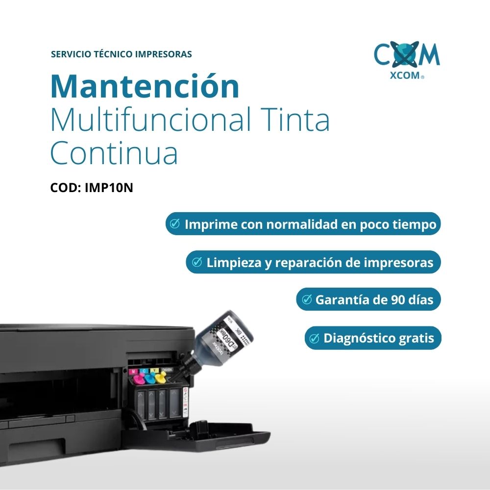 Servicio de mantencion multifuncional tinta continua