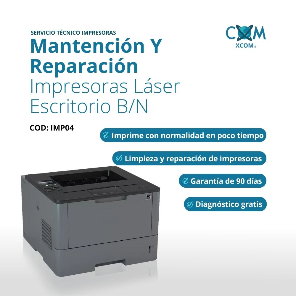 Servicio de mantencion y reparacion impresoras laser escritorio b-n