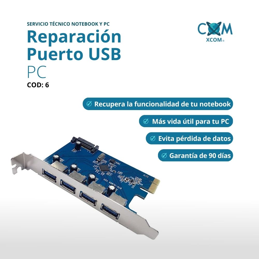 Servicio de reparacion de puerto usb pc