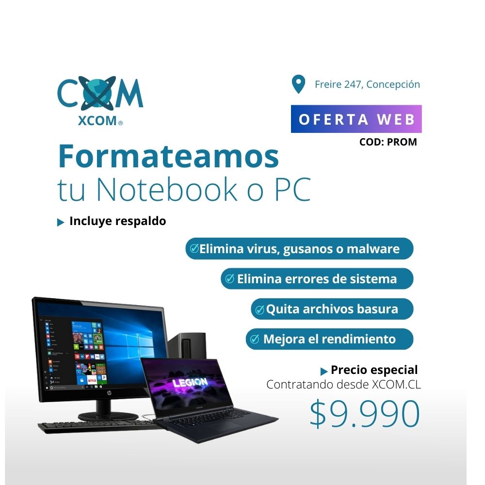 Promoción servicio de formateo con respaldo notebook-pc