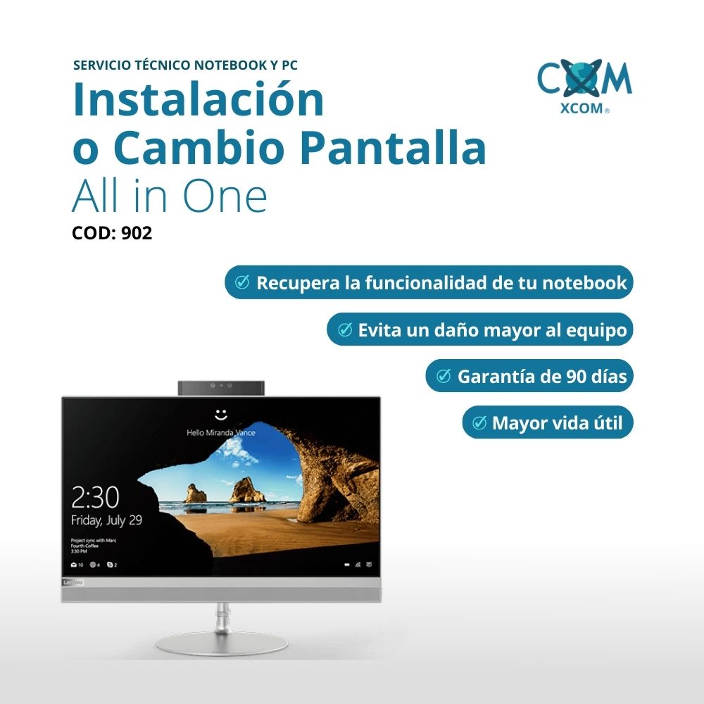 Servicio de cambio o instalacion de pantalla all in one