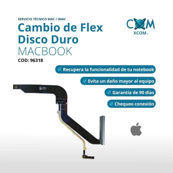 Cambio de flex disco duro macbook