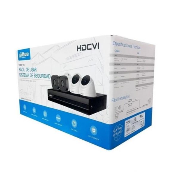 Kit dahua de 8 camaras domo con disco 1tb
