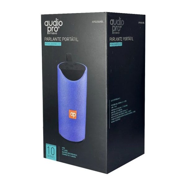 Parlante audio pro ap02064r cilindro bt colores