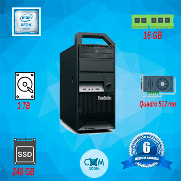 Workstation lenovo e20-xeon x3430-ssd 240gb-hdd 1tb-ram 16gb