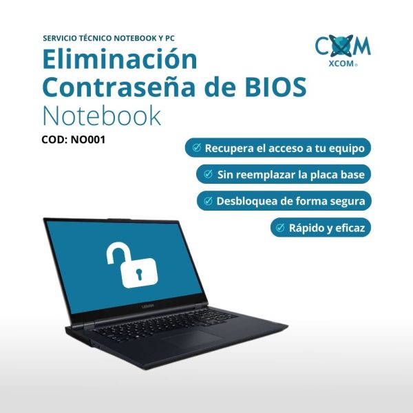 SERVICIO DE ELIMINACION DE CONTRASEÑA DE BIOS (NOTEBOOK)
