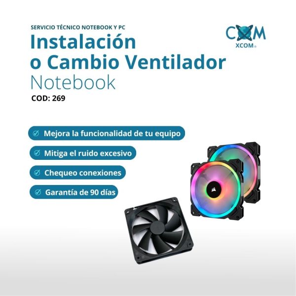 SERVICIO CAMBIO O INSTALACION DE VENTILADOR NOTEBOOK
