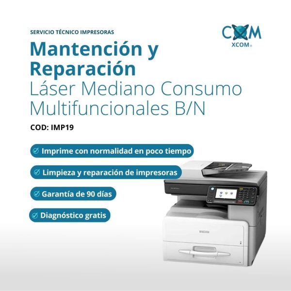 SERVICIO DE MANTENCIÓN Y REPARACIÓN IMPRESORA LASER ESCRITORIO MEDIANO CONSUMO B