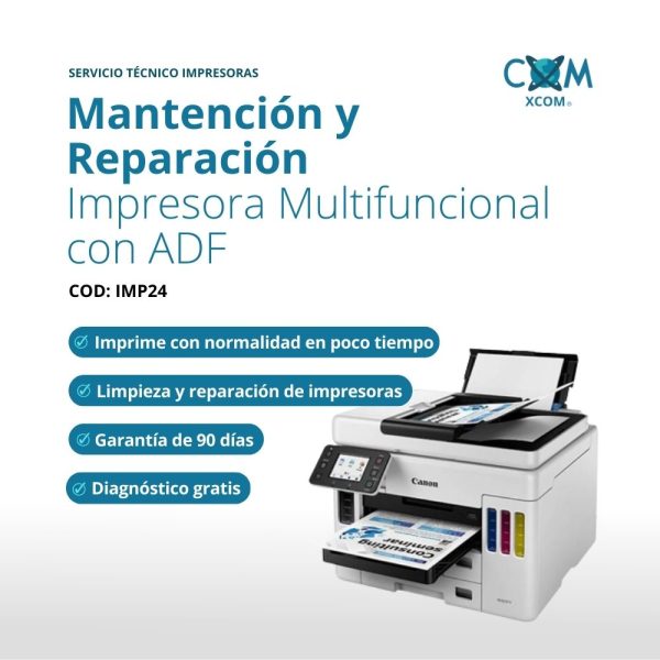 SERVICIO DE MANTENCIÓN Y REPARACIÓN IMPRESORA MULTIFUNCIONALCON ADF SIS CON
