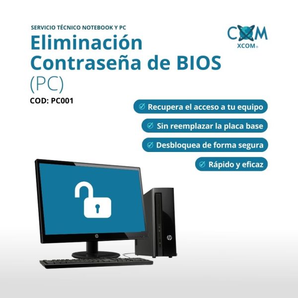 SERVICIO DE ELIMINACION DE CONTRASEÑA DE BIOS (PC)