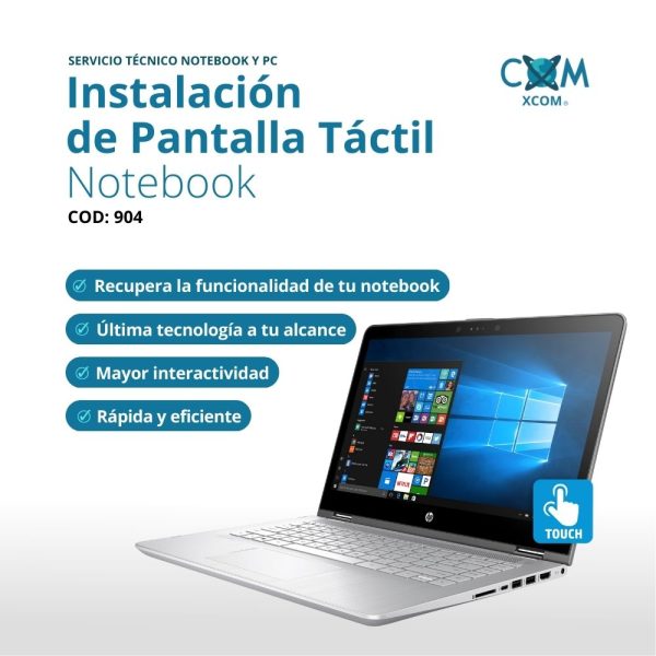 SERVICIO DE CAMBIO O INTALACION PANTALLA TACTIL NOTEBOOK