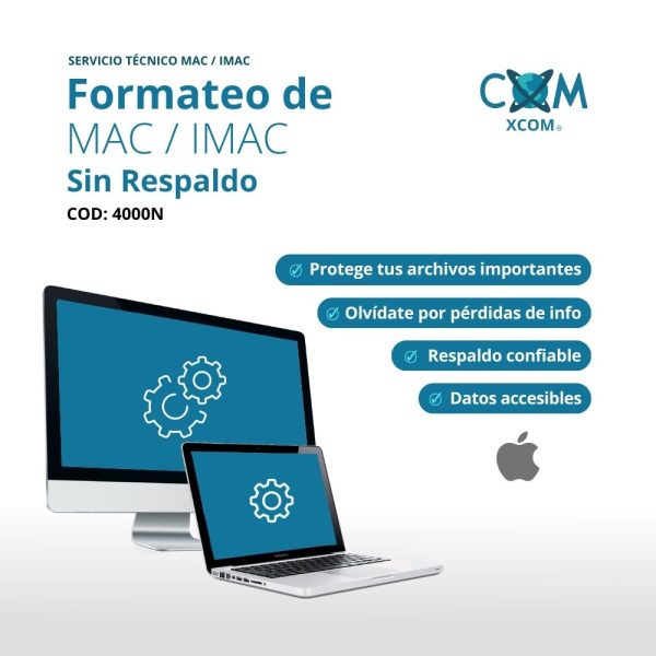 SERVICIO DE FORMATEO SIN RESPALDO MAC/IMAC