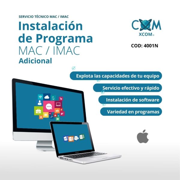 SERVICIO DE INSTALACION PROGRAMA ADICIONAL MAC/IMAC