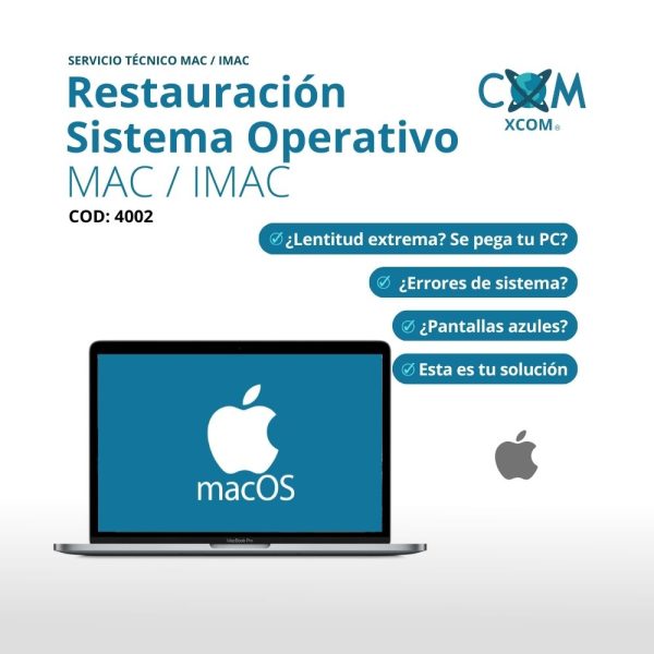 SERVICIO DE RESTAURACION SISTEMA OPERATIVO MAC/IMAC