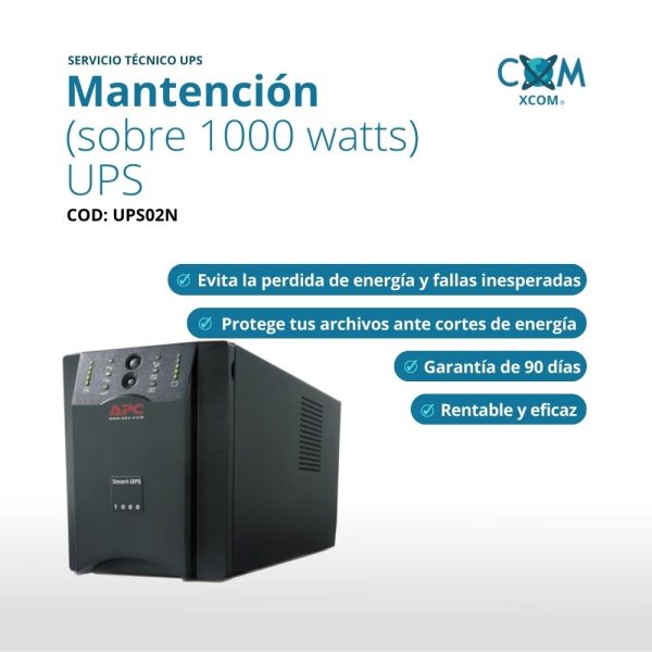 SERVICIO DE MANTENCION UPS (SOBRE 1000 WATTS)