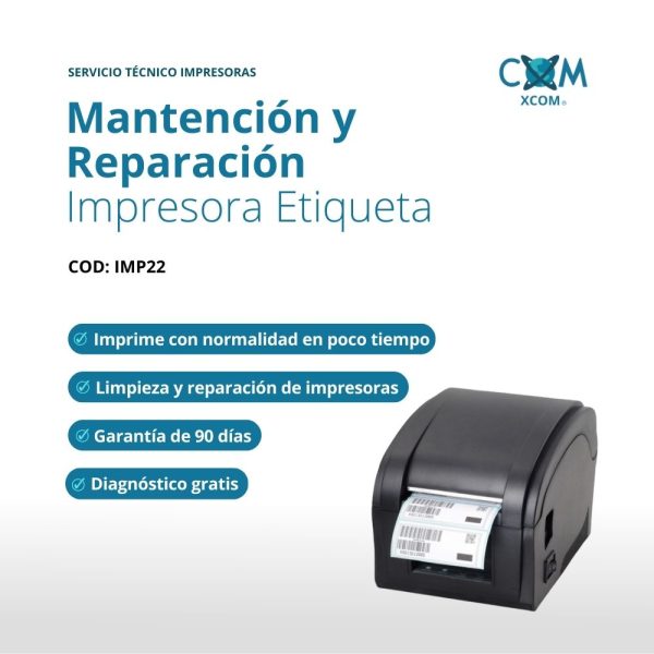 SERVICIO DE MANTENCIÓN Y REPARACIÓN IMPRESORA ETIQUETA