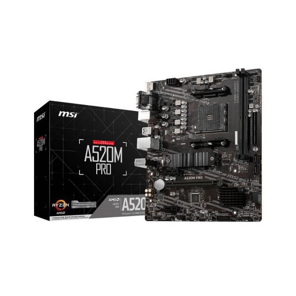 TARJETA MADRE MSI PARA AMD A520M-A PRO AM4 PCI-E 3.0 NVME