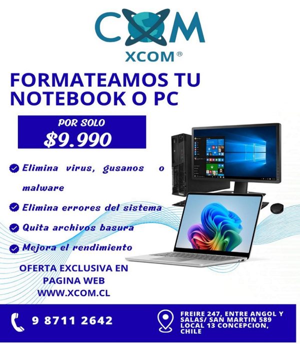PROMOCION FORMATEO PC NOTEBOOK