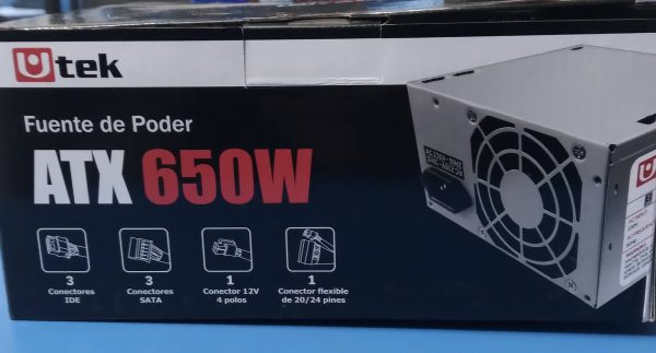 FUENTE DE PODER ATX 650W /UT-ATX650 BASICA