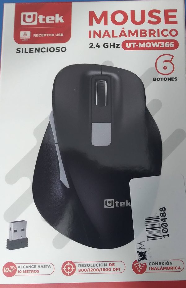 MOUSE INALAMBRICO 2.4GHZ 6 BOTONES